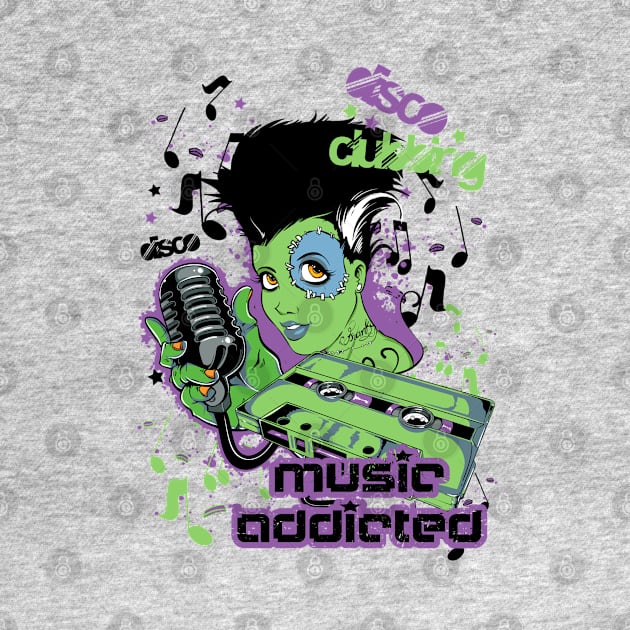 Music Addicted by Dark Planet Tees